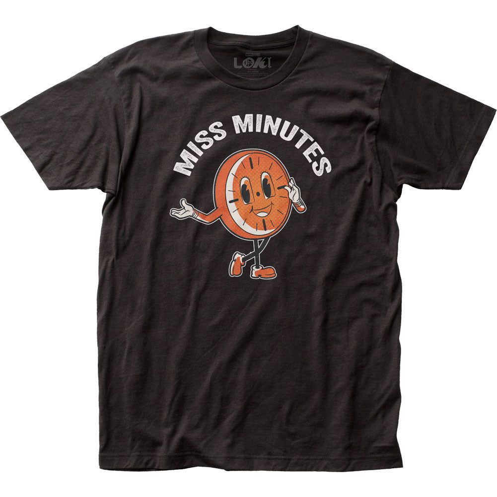 Loki Miss Minutes Mens T Shirt Black Retro Pop Classics
