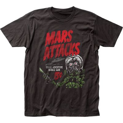 Mars Attacks Space Adventure Mens T Shirt Black Retro Pop Classics