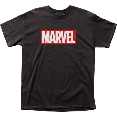 Marvel Comics Marvel Logo Mens T Shirt Black Retro Pop Classics