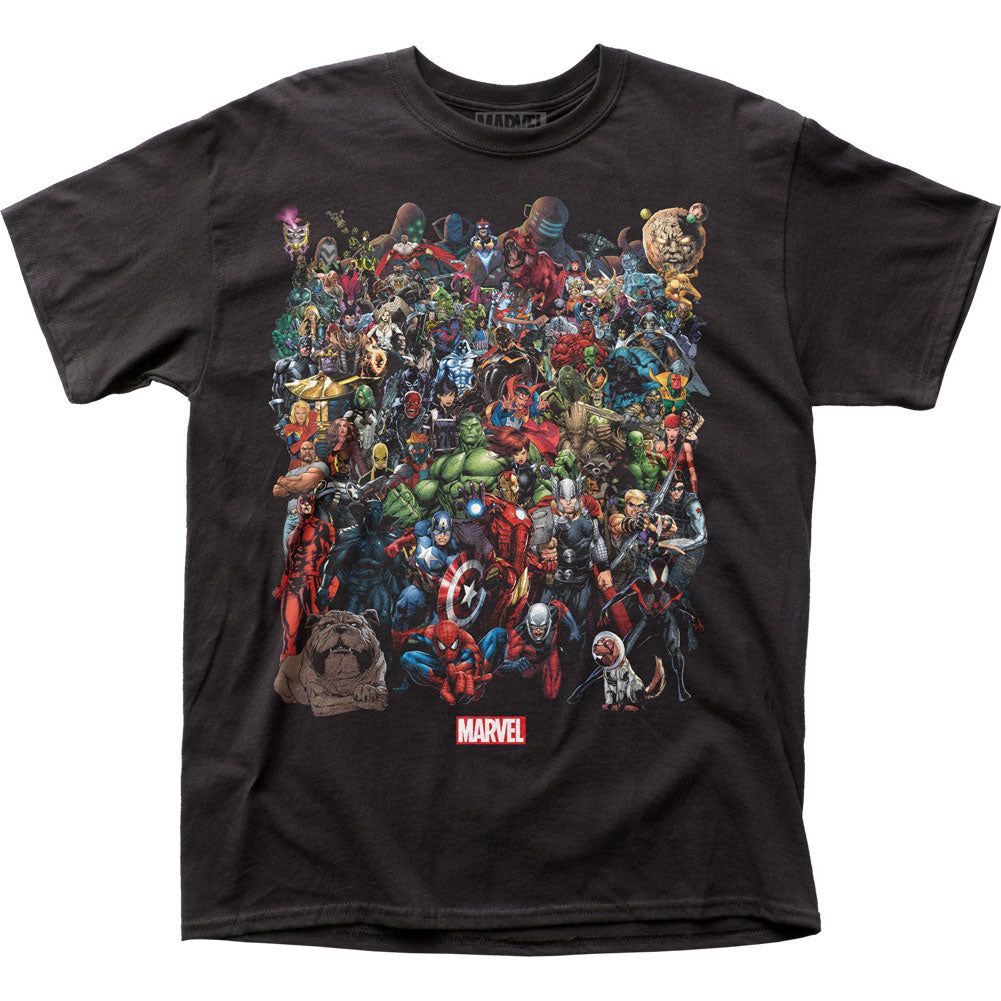 Marvel Comics Marvel Universe Mens T Shirt Black Retro Pop Classics