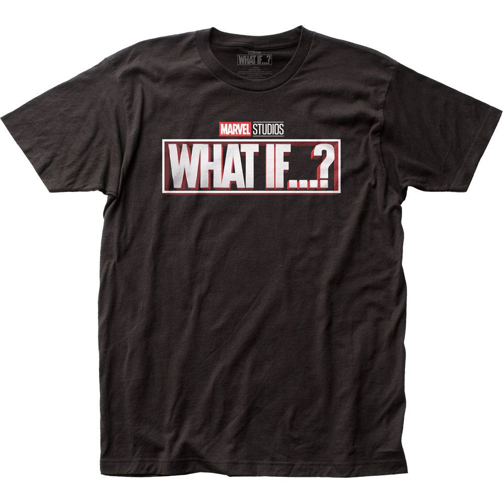 Marvel Studios What If…? What If Logo Mens T Shirt Black Retro Pop Classics