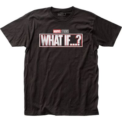 Marvel Studios What If…? What If Logo Mens T Shirt Black Retro Pop Classics