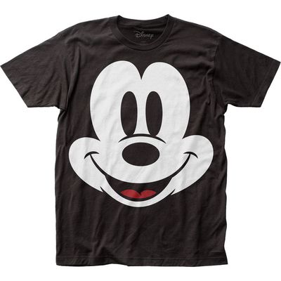 Mickey Mouse Face Mens T Shirt Black Retro Pop Classics