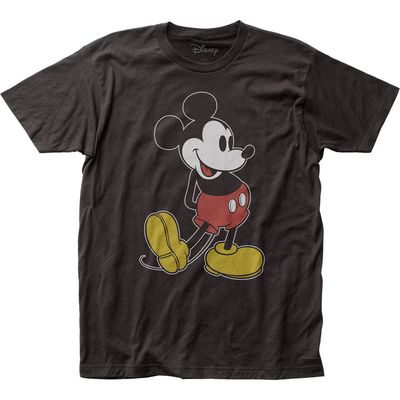 Mickey Mouse Pose Mens T Shirt Black Retro Pop Classics
