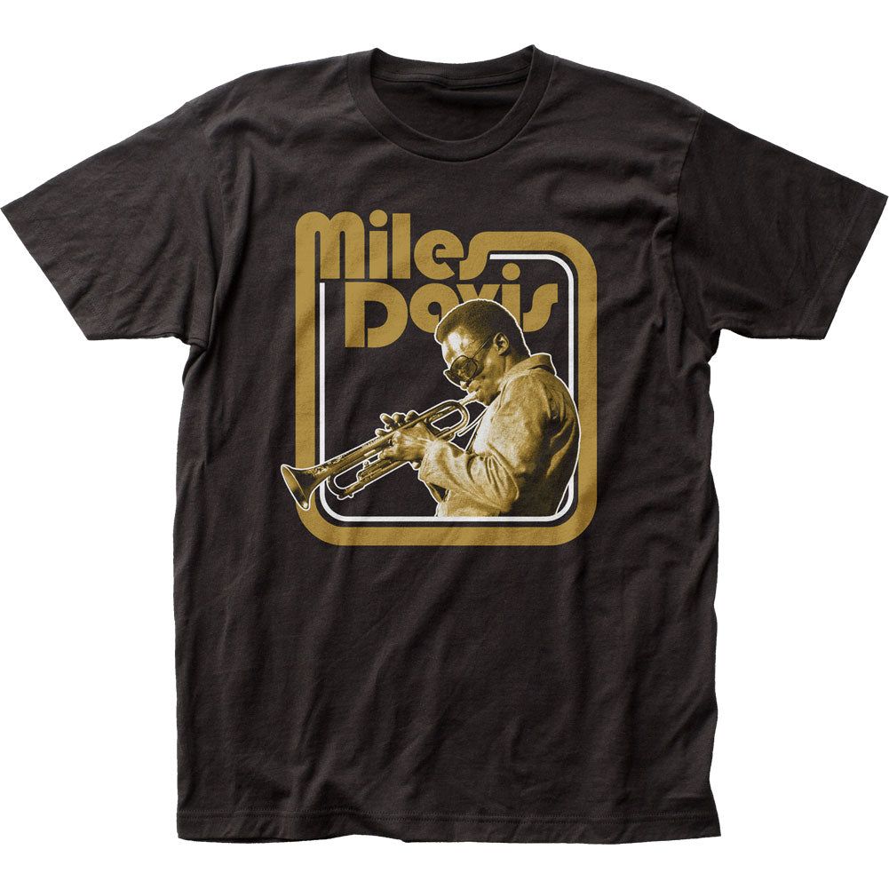 Miles Davis Trumpet Mens T Shirt Black Retro Pop Classics