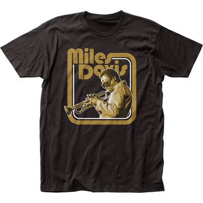 Miles Davis Trumpet Mens T Shirt Black Retro Pop Classics