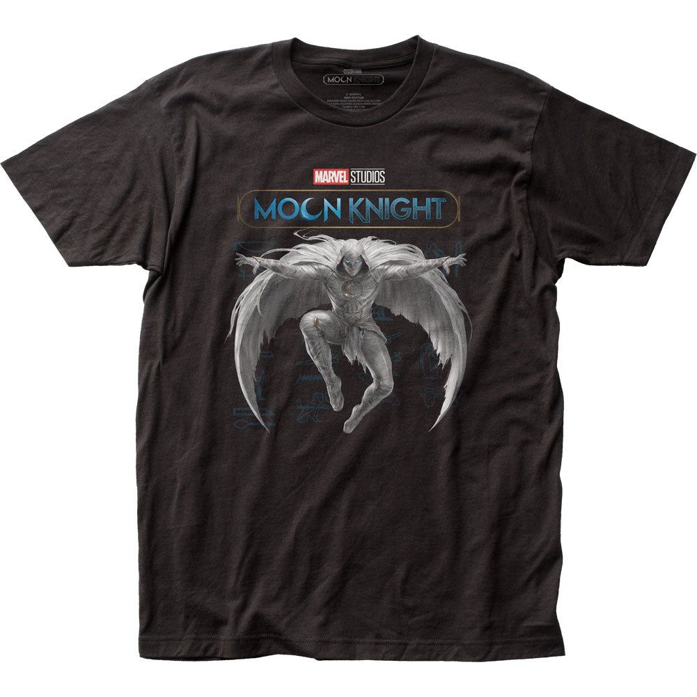 Moon Knight Jump Mens T Shirt Black Retro Pop Classics