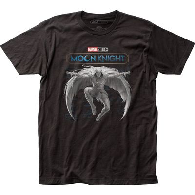 Moon Knight Jump Mens T Shirt Black Retro Pop Classics
