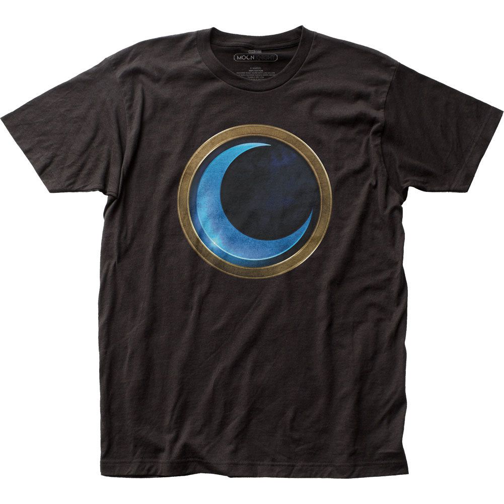 Moon Knight Logo Blue Mens T Shirt Black Retro Pop Classics