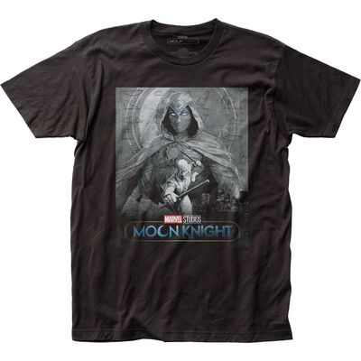Moon Knight Poster Mens T Shirt Black Retro Pop Classics