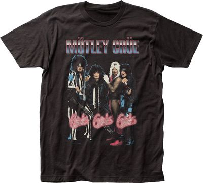 Motley Crue 90s Style Girls Girls Girls Mens T Shirt Black Retro Pop Classics