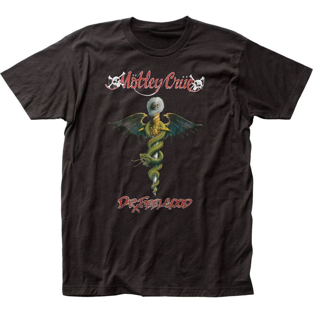 Motley Crue Dr. Feelgood Mens T Shirt Black Retro Pop Classics