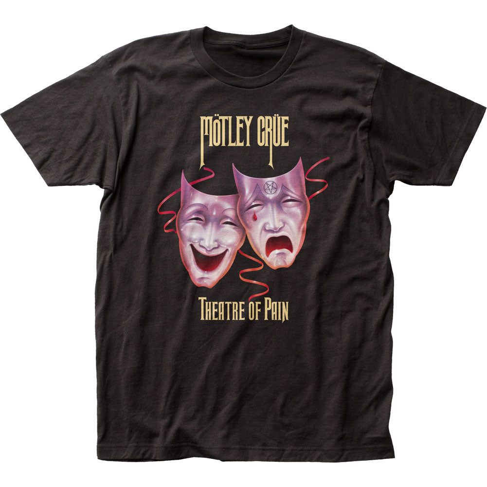 Motley Crue Theatre of Pain Mens T Shirt Black Retro Pop Classics