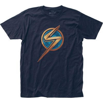 Ms. Marvel Logo Mens T Shirt Navy Blue Retro Pop Classics