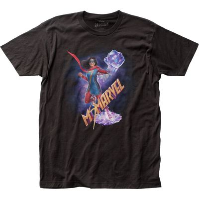Ms. Marvel Ms. Marvel Mens T Shirt Black Retro Pop Classics