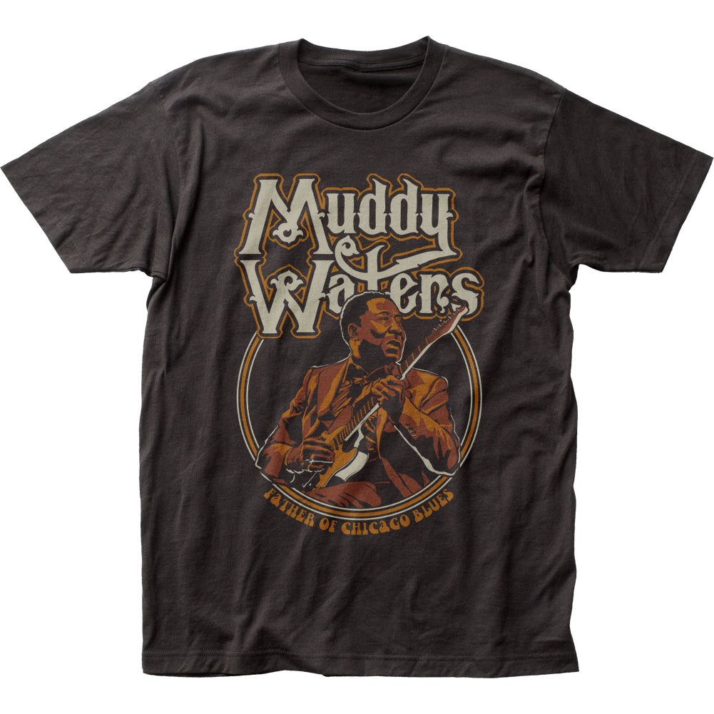 Muddy Waters Father of Chicago Blues Mens T Shirt Black Retro Pop Classics