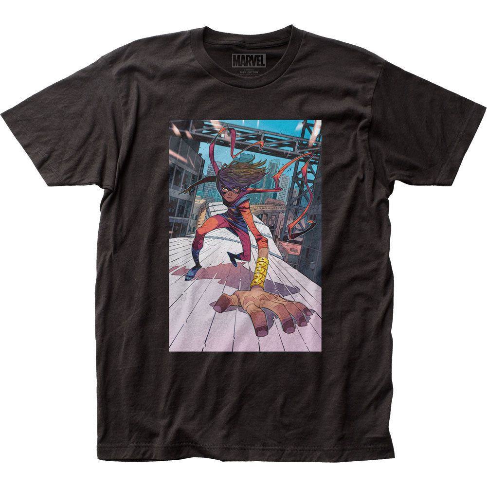 Ms. Marvel Train Mens T Shirt Black Retro Pop Classics