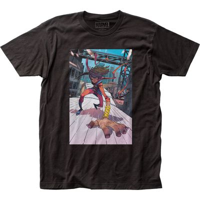 Ms. Marvel Train Mens T Shirt Black Retro Pop Classics