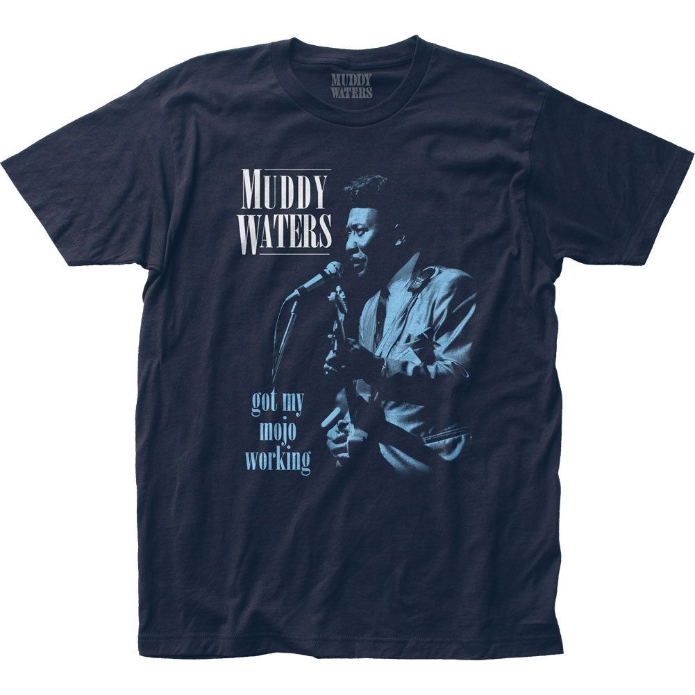 Muddy Waters Got My Mojo Working Mens T Shirt Navy Retro Pop Classics