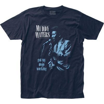 Muddy Waters Got My Mojo Working Mens T Shirt Navy Retro Pop Classics