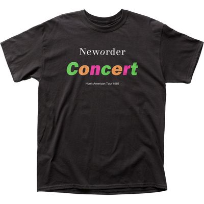 New Order Concert Mens T Shirt Black Retro Pop Classics