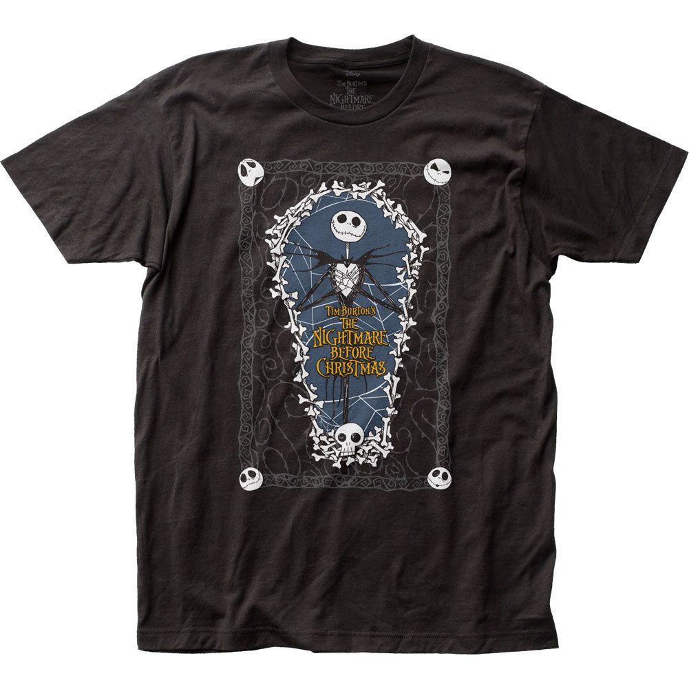 Nightmare Before Christmas Coffin Mens T Shirt Black Retro Pop Classics
