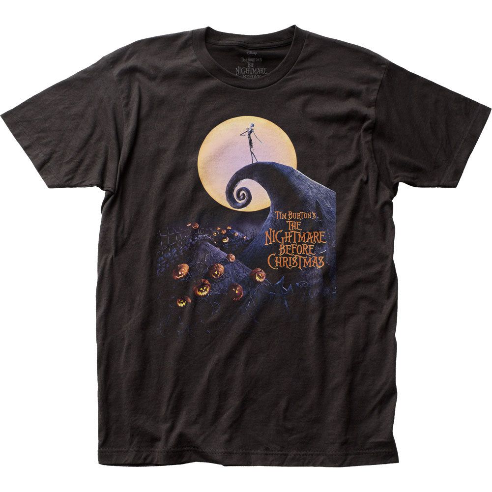 Nightmare Before Christmas Poster Mens T Shirt Black Retro Pop Classics