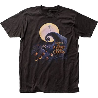 Nightmare Before Christmas Poster Mens T Shirt Black Retro Pop Classics