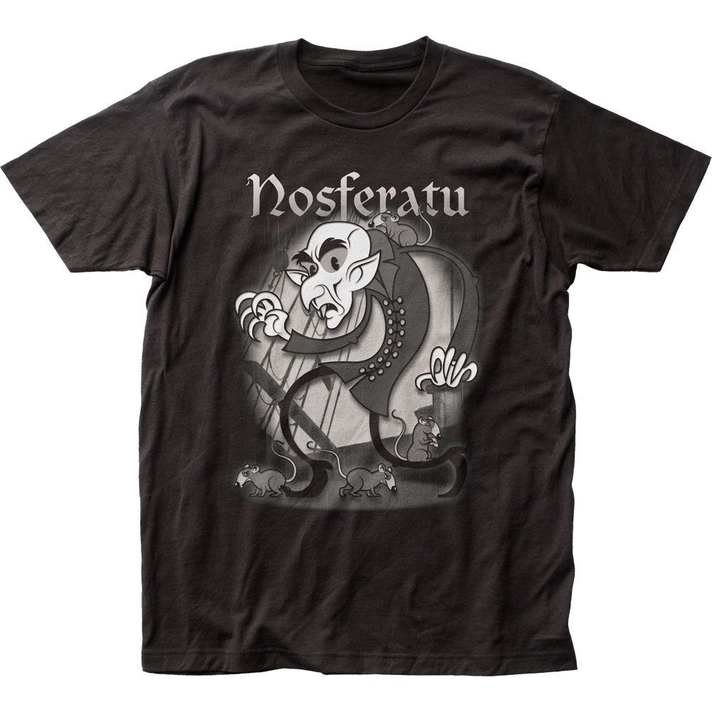 Nosferatu Rubberhose Mens T Shirt Black Retro Pop Classics