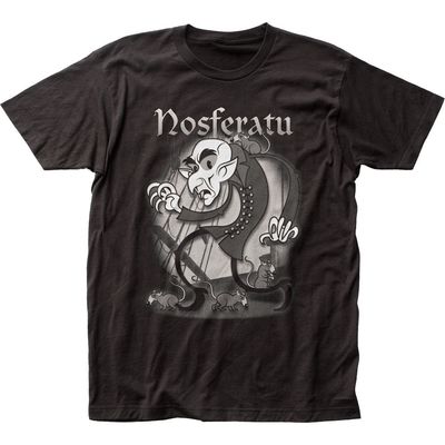Nosferatu Rubberhose Mens T Shirt Black Retro Pop Classics