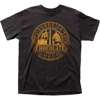 Parliament Chocolate City Mens T Shirt Black Retro Pop Classics