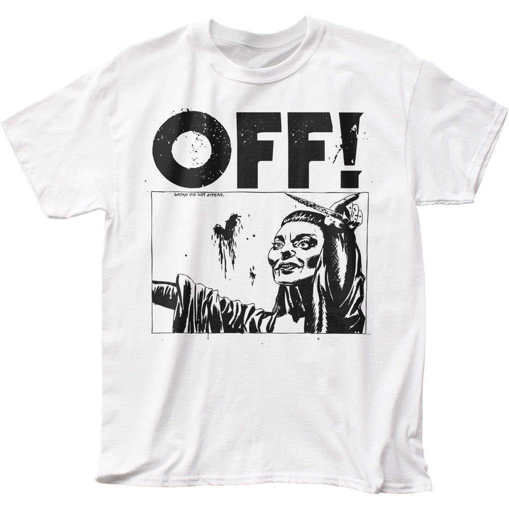 OFF! Satan Did Not Appear Mens T Shirt White Retro Pop Classics