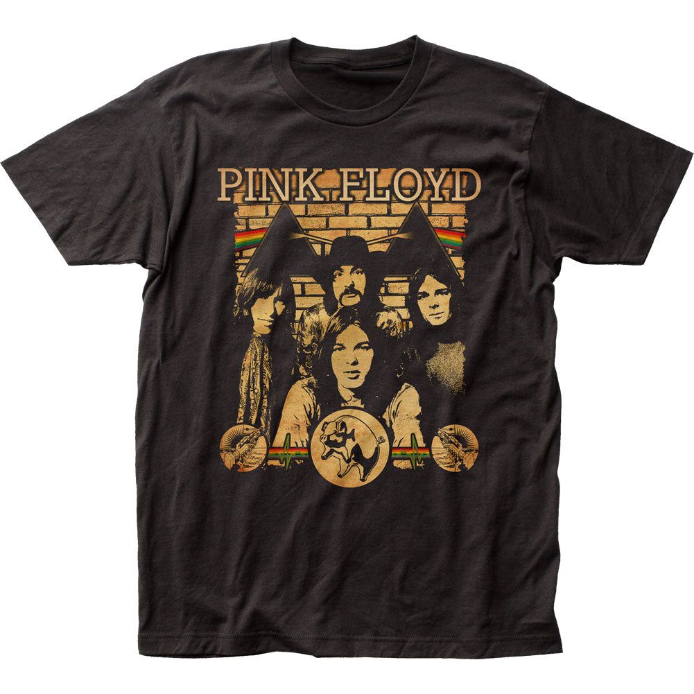 Pink Floyd EKG Mens T Shirt Black Retro Pop Classics