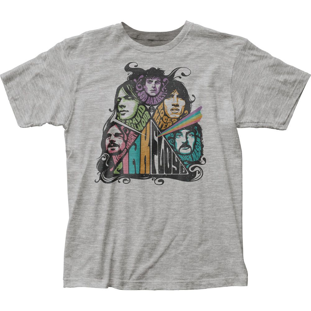 Pink Floyd Prism Illustration Mens T Shirt Grey Retro Pop Classics