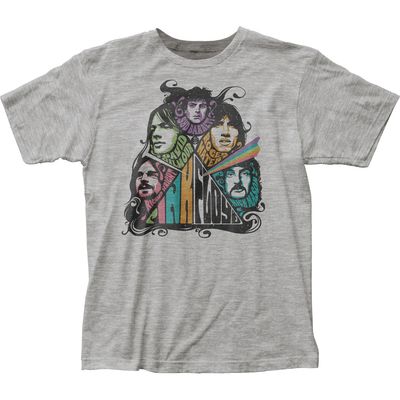 Pink Floyd Prism Illustration Mens T Shirt Grey Retro Pop Classics