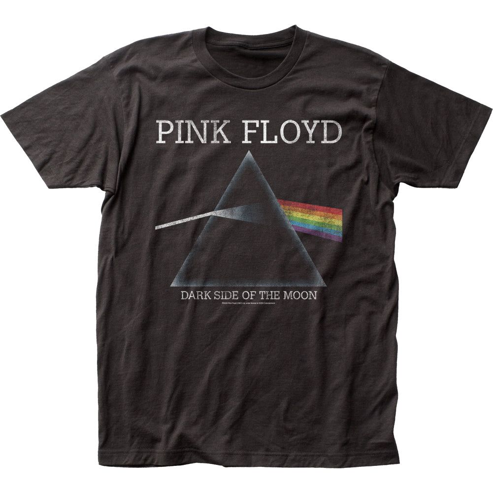 Pink Floyd The Dark Side of the Moon Distressed Mens T Shirt Black Retro Pop Classics