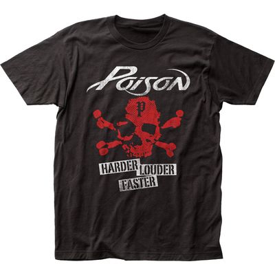 Poison Harder Louder Faster Mens T Shirt Black Retro Pop Classics