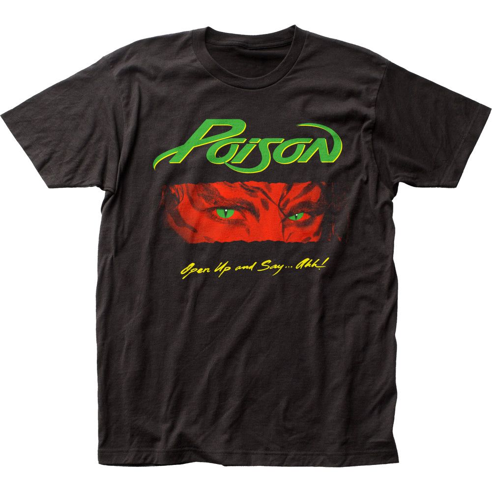 Poison Open Up And Say Ahh Mens T Shirt Black Retro Pop Classics