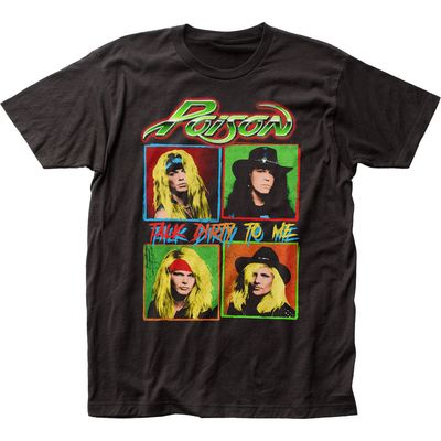 Poison Talk Dirty to Me Mens T Shirt Black Retro Pop Classics