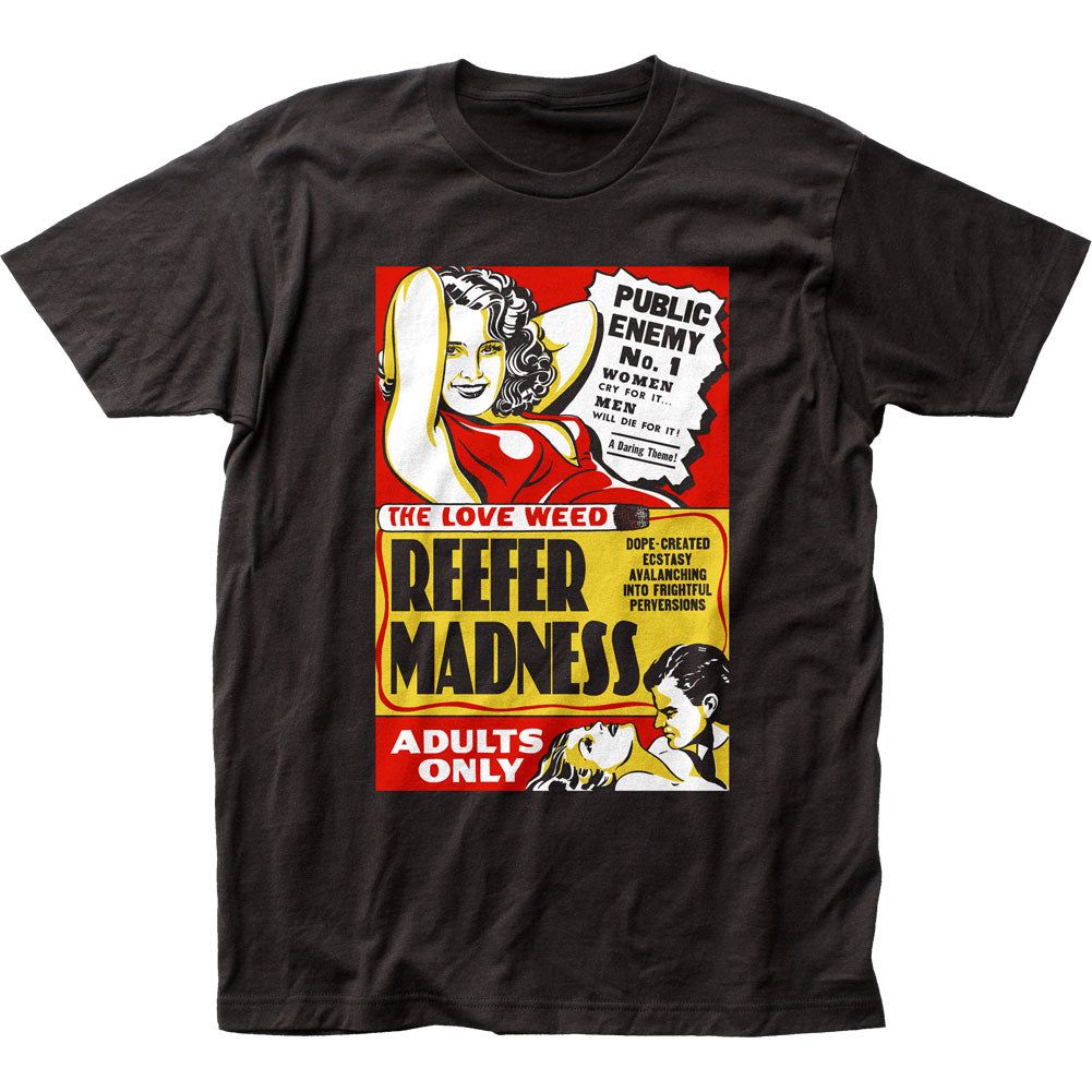 Reefer Madness Mens T Shirt Black Retro Pop Classics