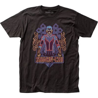 Shang-Chi Neon Badge Mens T Shirt Black Retro Pop Classics