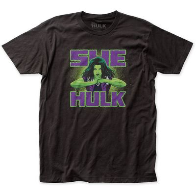 She-Hulk Cracking Knuckles Mens T Shirt Black Retro Pop Classics
