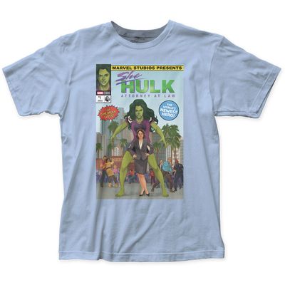 She-Hulk She Hulk #1 Mens T Shirt Light Blue Retro Pop Classics