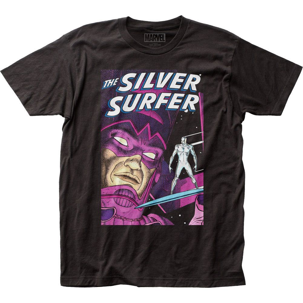 Silver Surfer Parable Mens T Shirt Black Retro Pop Classics