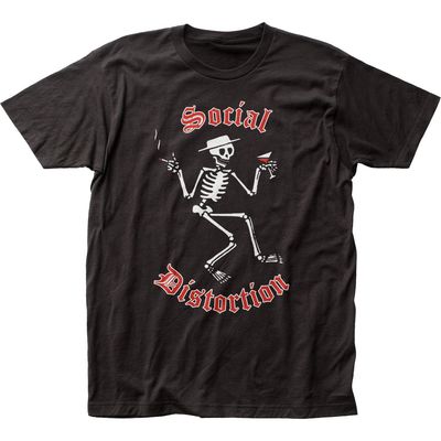 Social Distortion Skelly Logo Mens T Shirt Black Retro Pop Classics