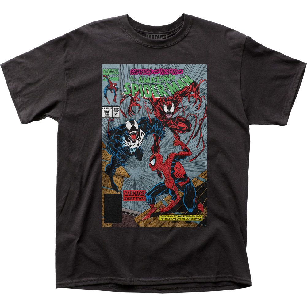 Spider-Man Carnage Pt. 2 Mens T Shirt Black Retro Pop Classics