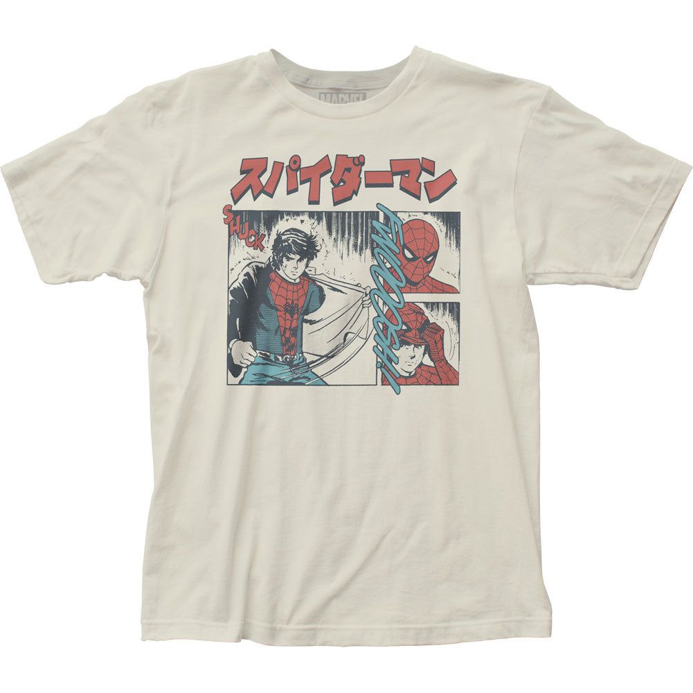 Spider-Man The Manga Mens T Shirt Vintage White Retro Pop Classics
