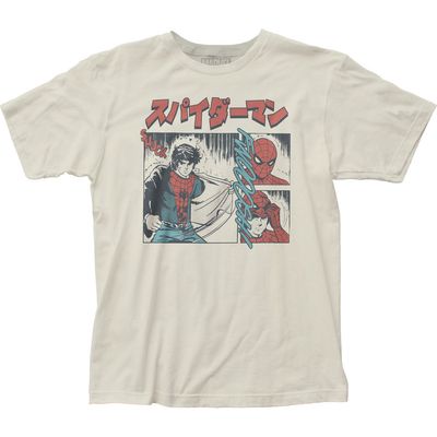 Spider-Man The Manga Mens T Shirt Vintage White Retro Pop Classics