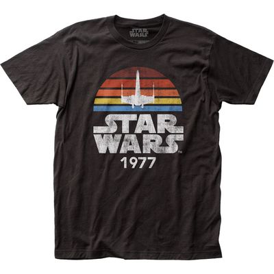 Star Wars 1977 Mens T Shirt Black Retro Pop Classics