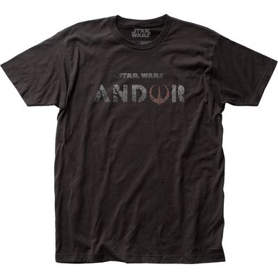 Star Wars Andor Stone Title Mens T Shirt Black Retro Pop Classics